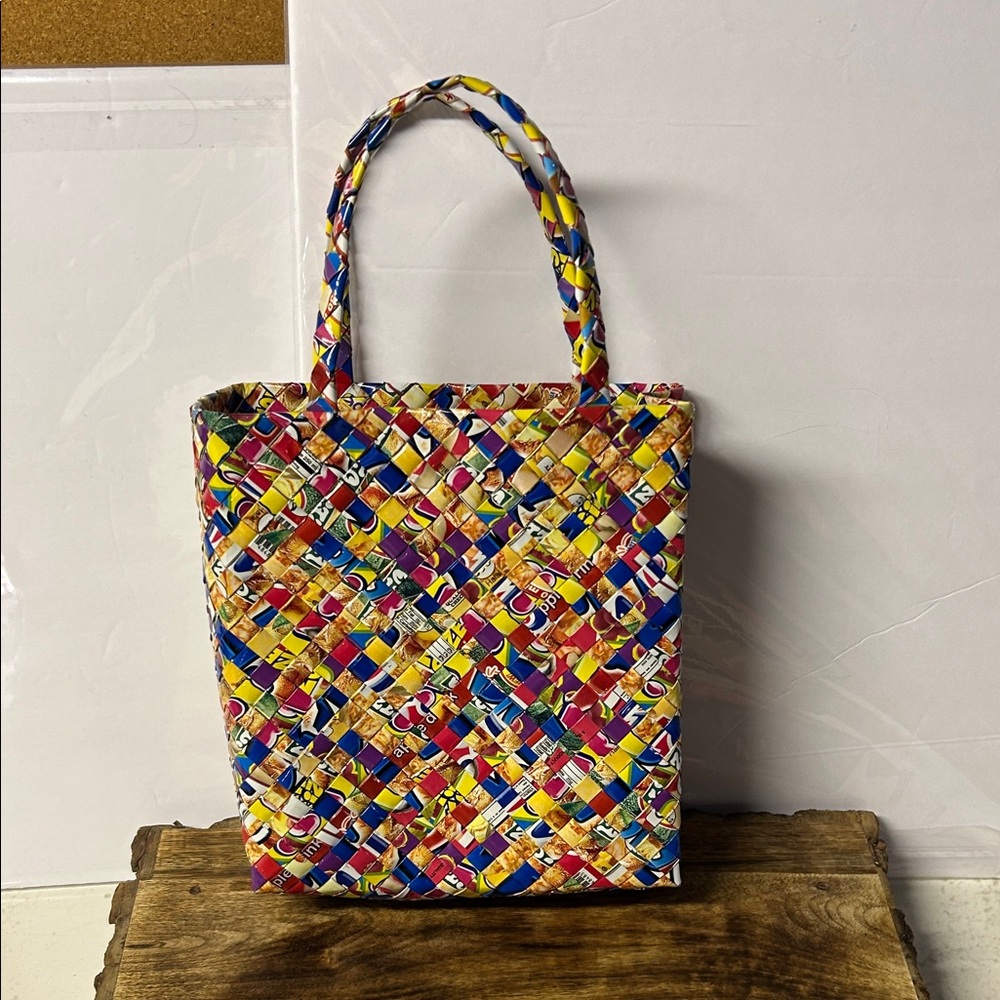 Colorful Woven Tote Bag